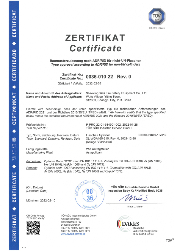 TPED-certificaat