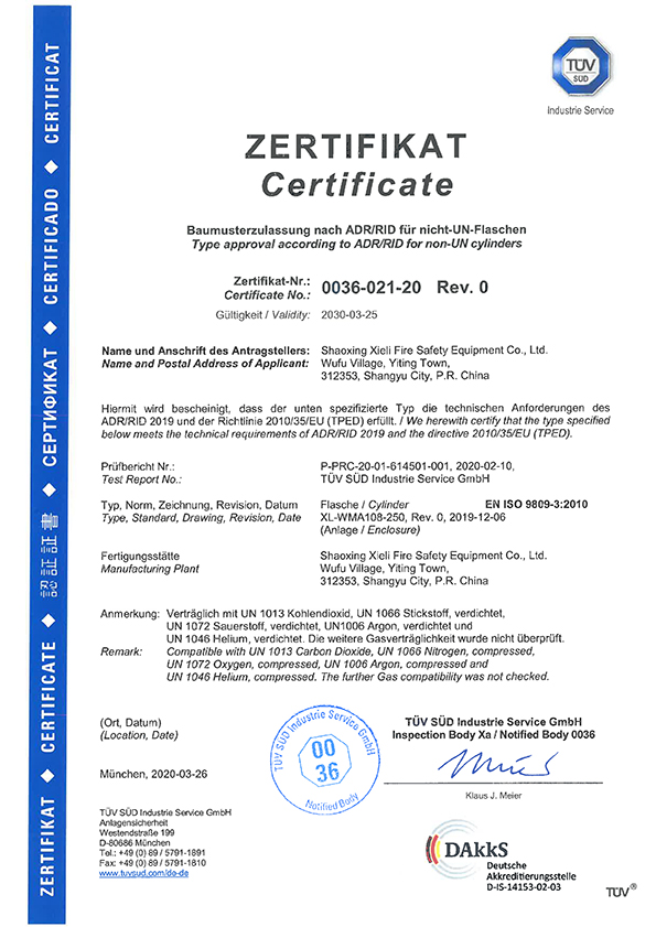 TPED-certificaat