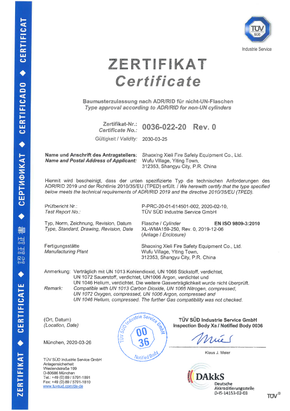 TPED-certificaat