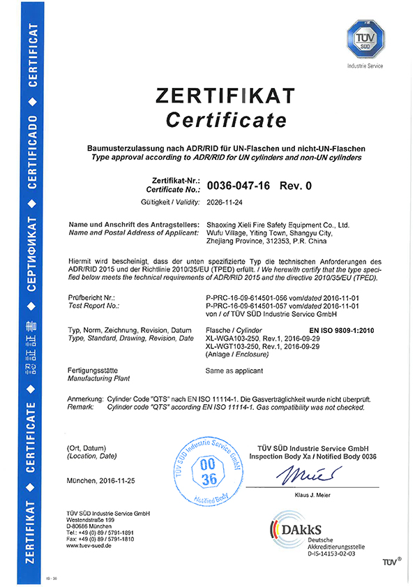 TPED-certificaat